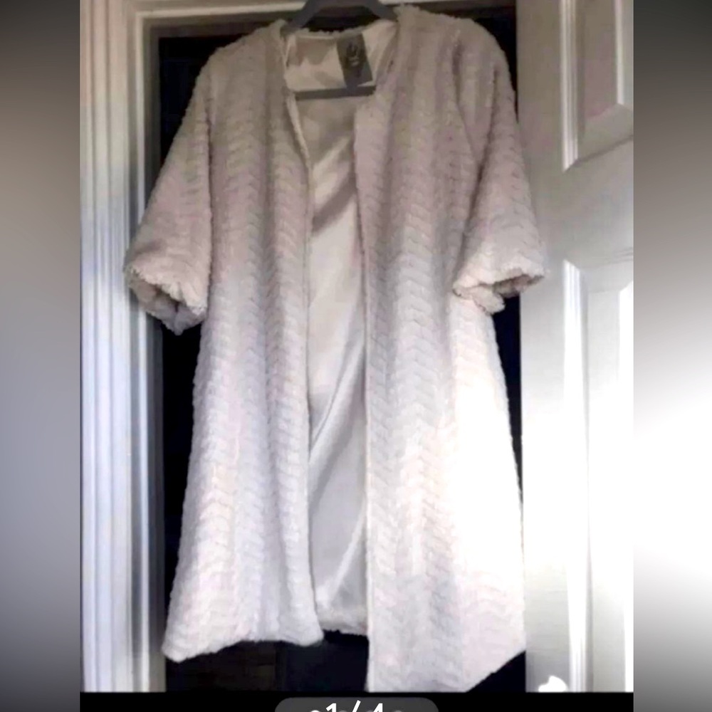 MK2K Ecru Faux Fur Coat